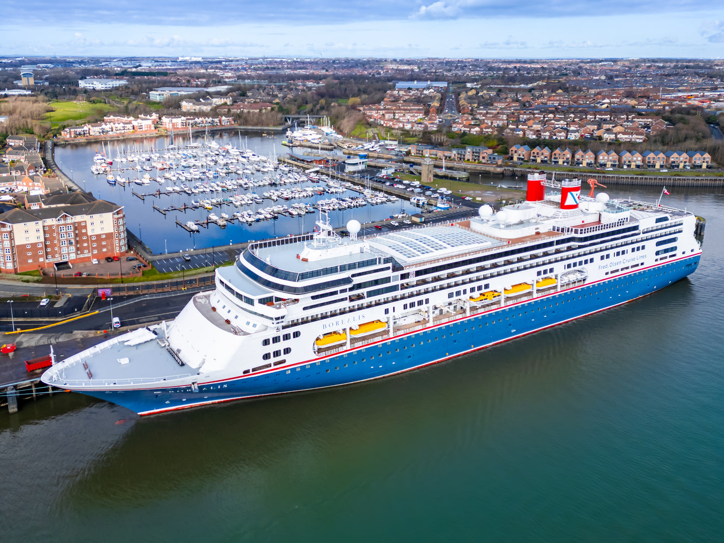#125 The Borealis cruise ship on Northumbrian Quay, port of Tyne.
