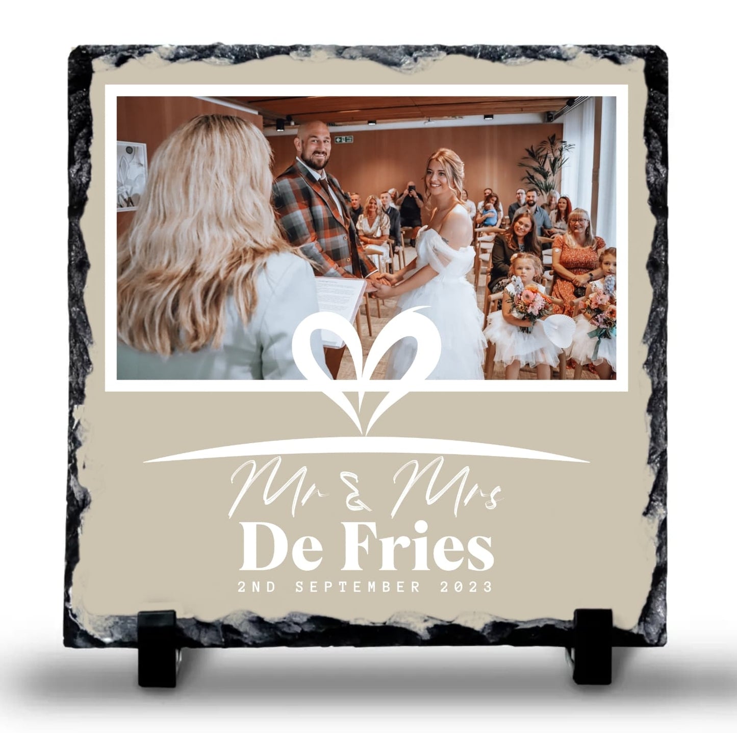 Personalised 20x20cm Photo Slate – Perfect for Any Occasion