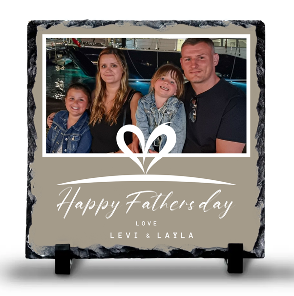 Personalised 20x20cm Photo Slate – Perfect for Any Occasion
