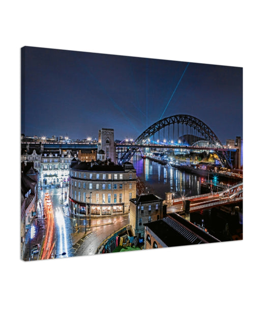 #004 Newcastle upon Tyne laser show,  North East England photography