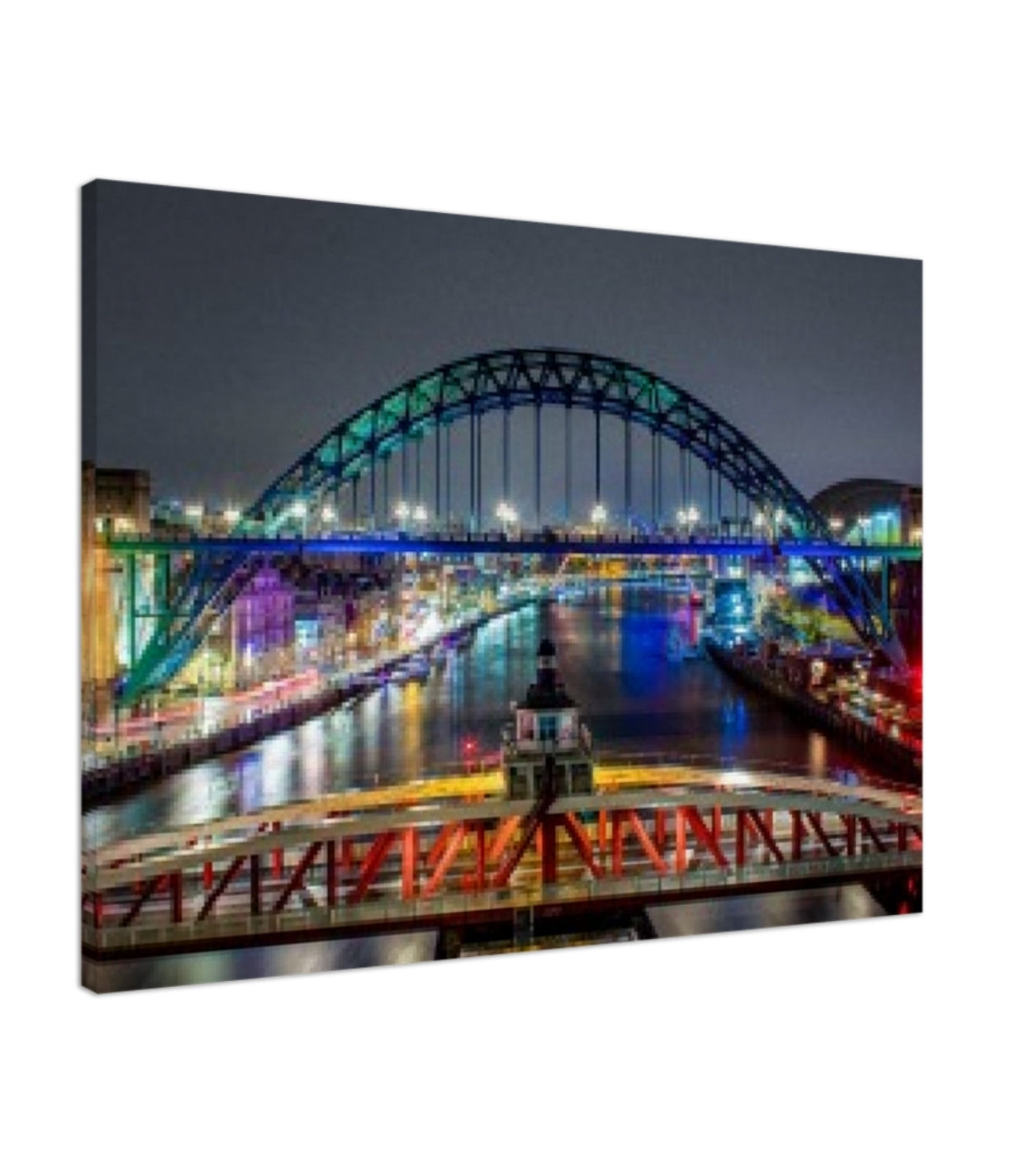 #031 Newcastle upon Tyne bridges at night