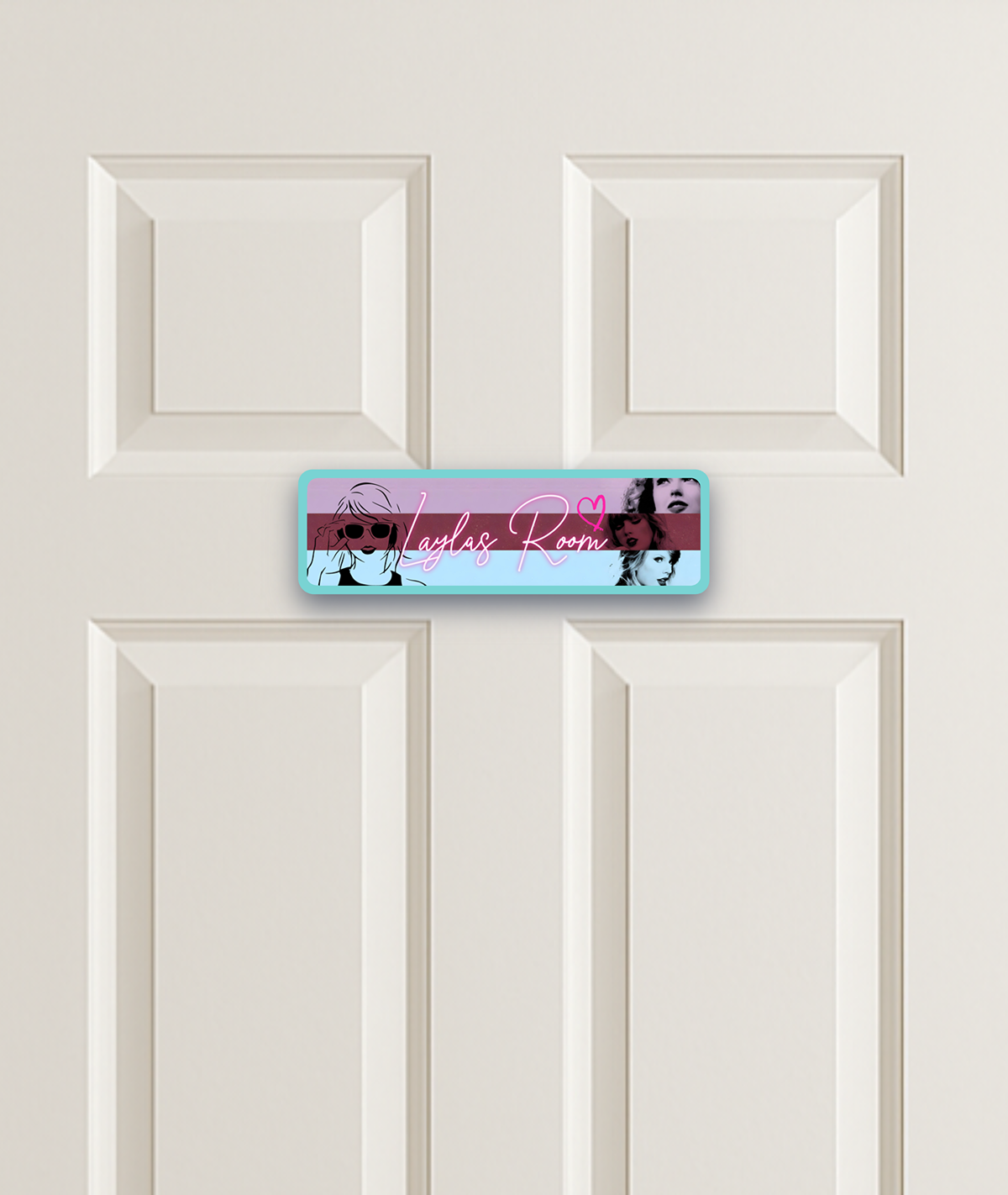 Bedroom Door Sign Personalisation,  275mm X 75mm Metal, NUFC, SAFC, DISNEY, FORTNITE, SONIC