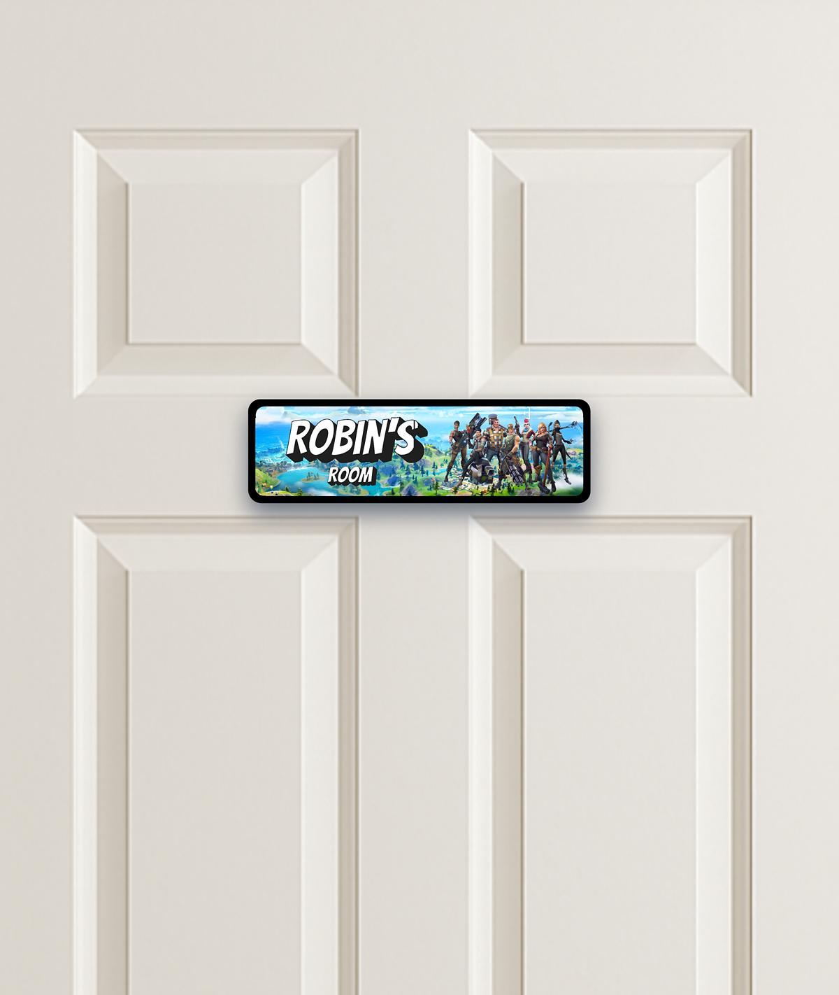 Bedroom Door Sign Personalisation,  275mm X 75mm Metal, NUFC, SAFC, DISNEY, FORTNITE, SONIC