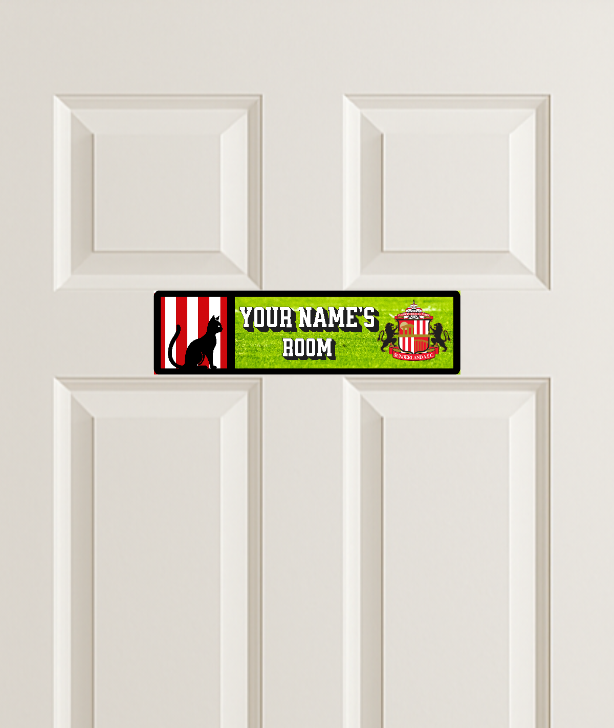 Bedroom Door Sign Personalisation,  275mm X 75mm Metal, NUFC, SAFC, DISNEY, FORTNITE, SONIC