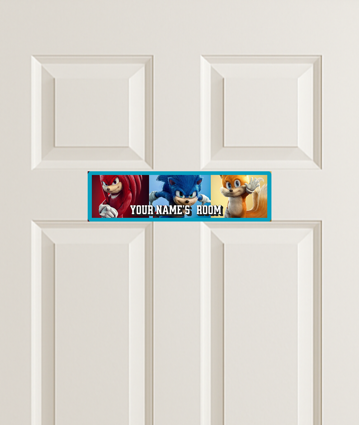 Bedroom Door Sign Personalisation,  275mm X 75mm Metal, NUFC, SAFC, DISNEY, FORTNITE, SONIC