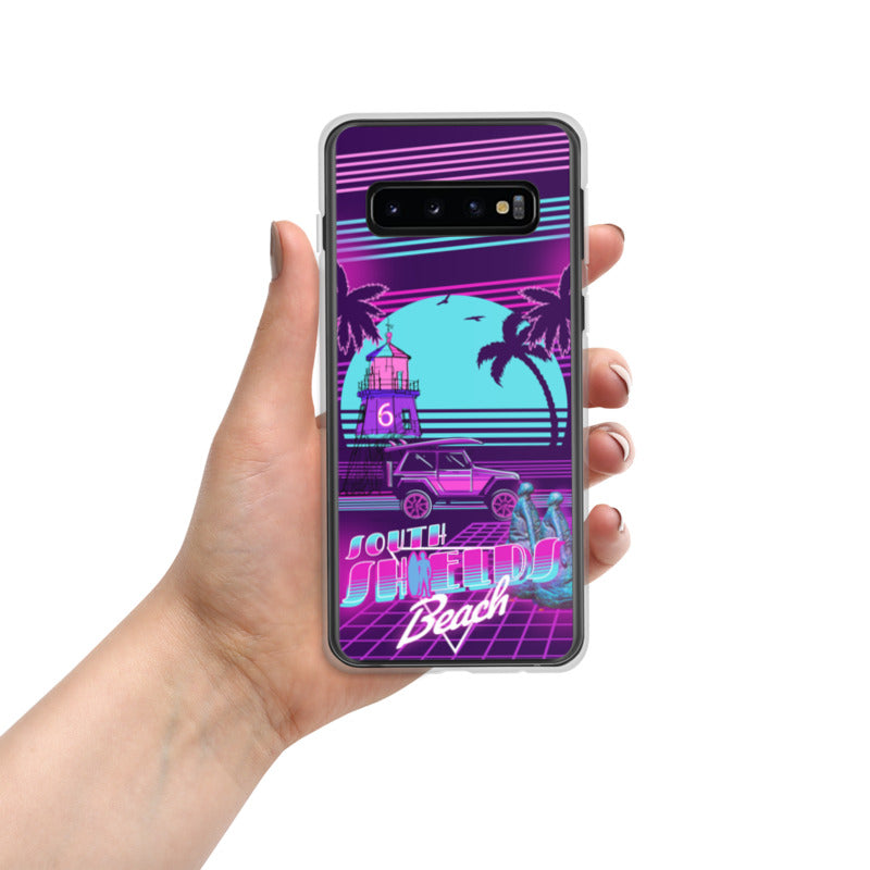 retro funk south shields flat phone case.