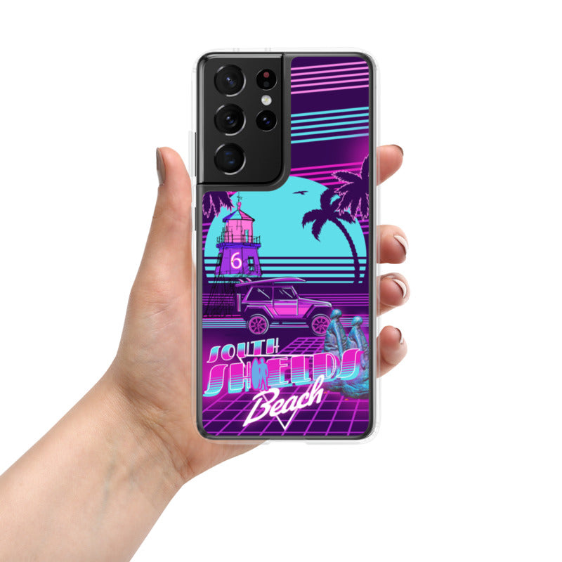 retro funk south shields flat phone case.