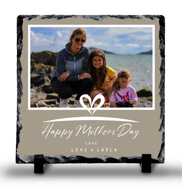 Personalised 20x20cm Photo Slate – Perfect for Any Occasion