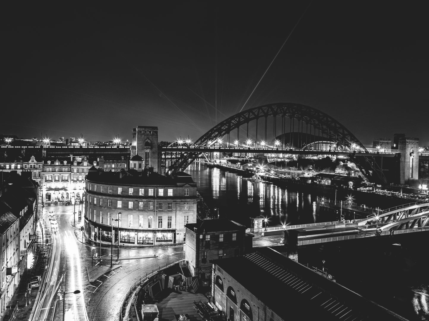 #004 Newcastle upon Tyne laser show,  North East England photography