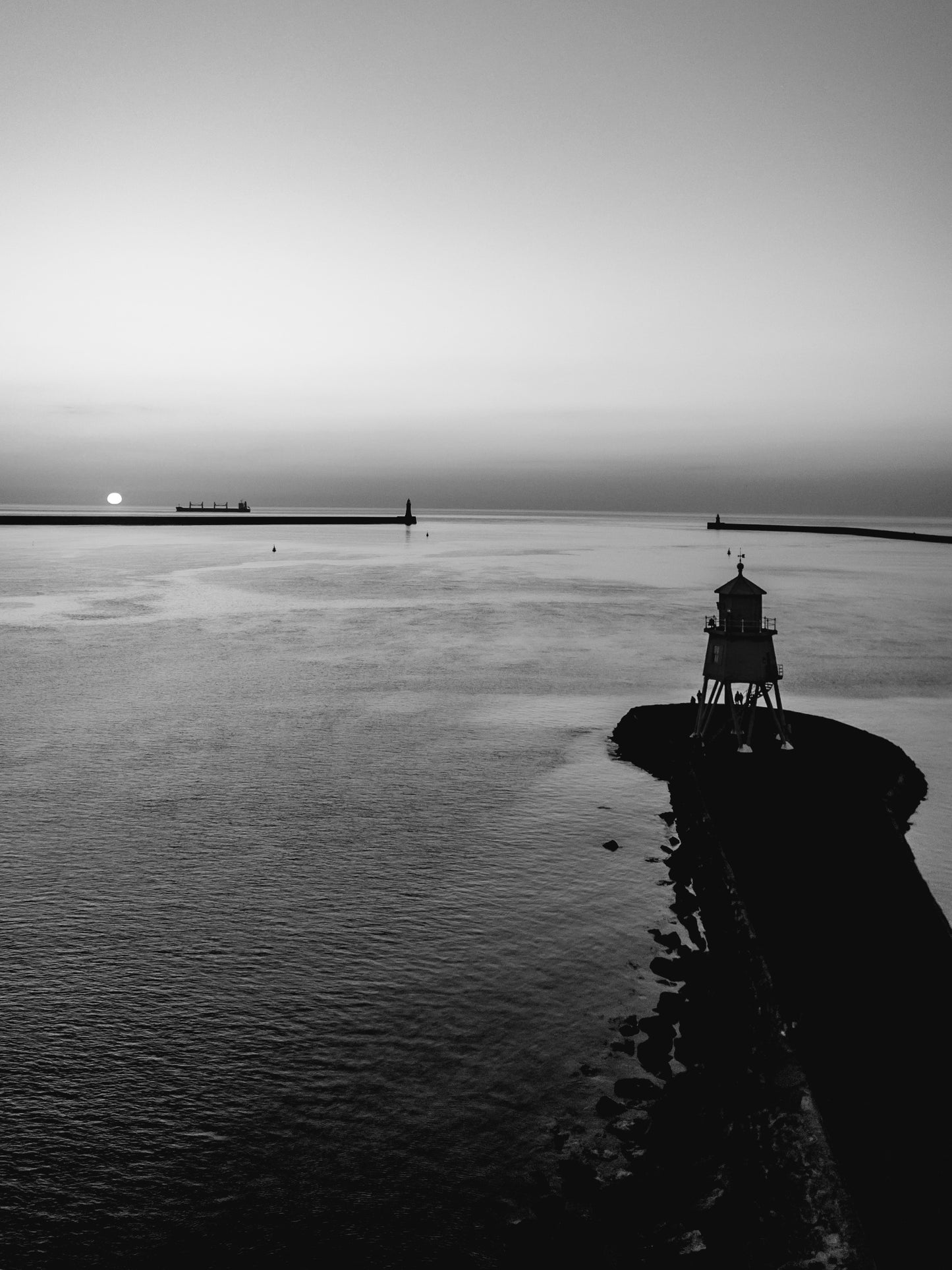 #015 herd groyne sunrise aerial