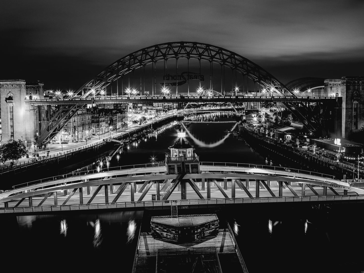 #018 Tyne bridge, swing bridge and millennium bridge in Newcastle upon Tyne