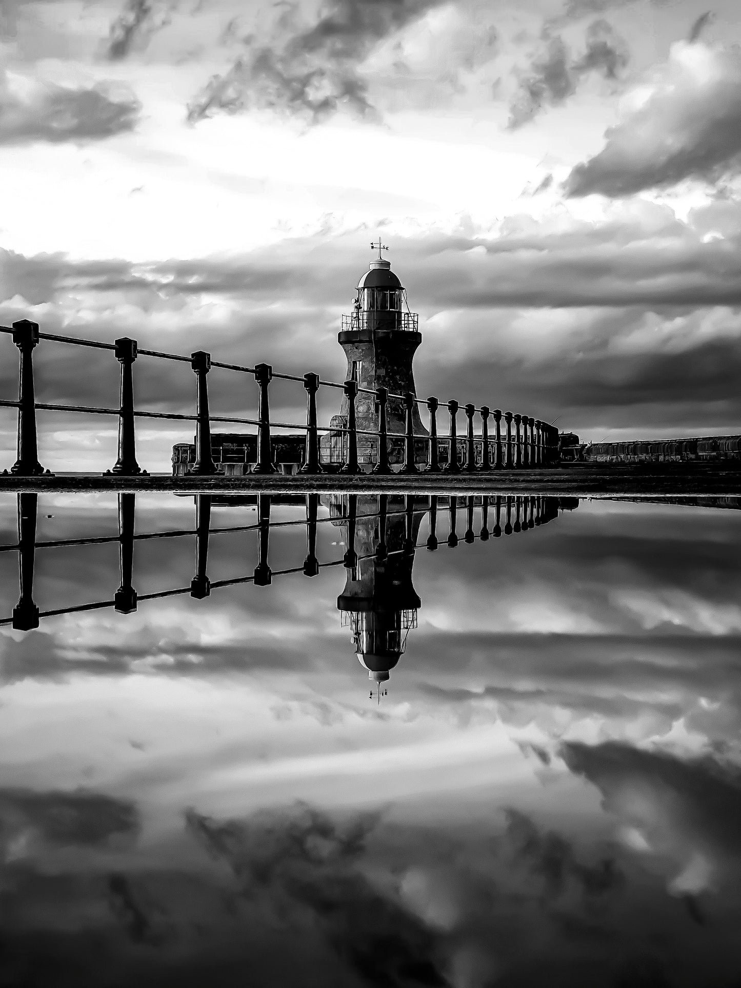#034 South Shields pier reflections