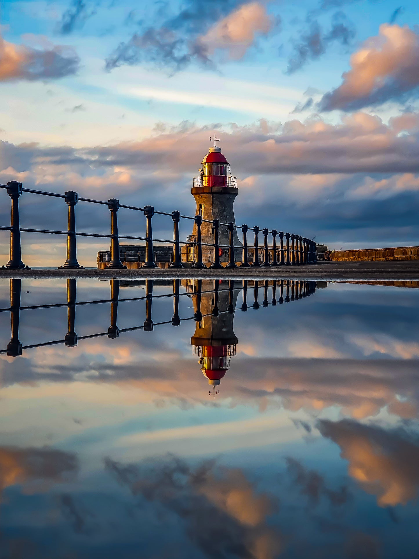 #034 South Shields pier reflections