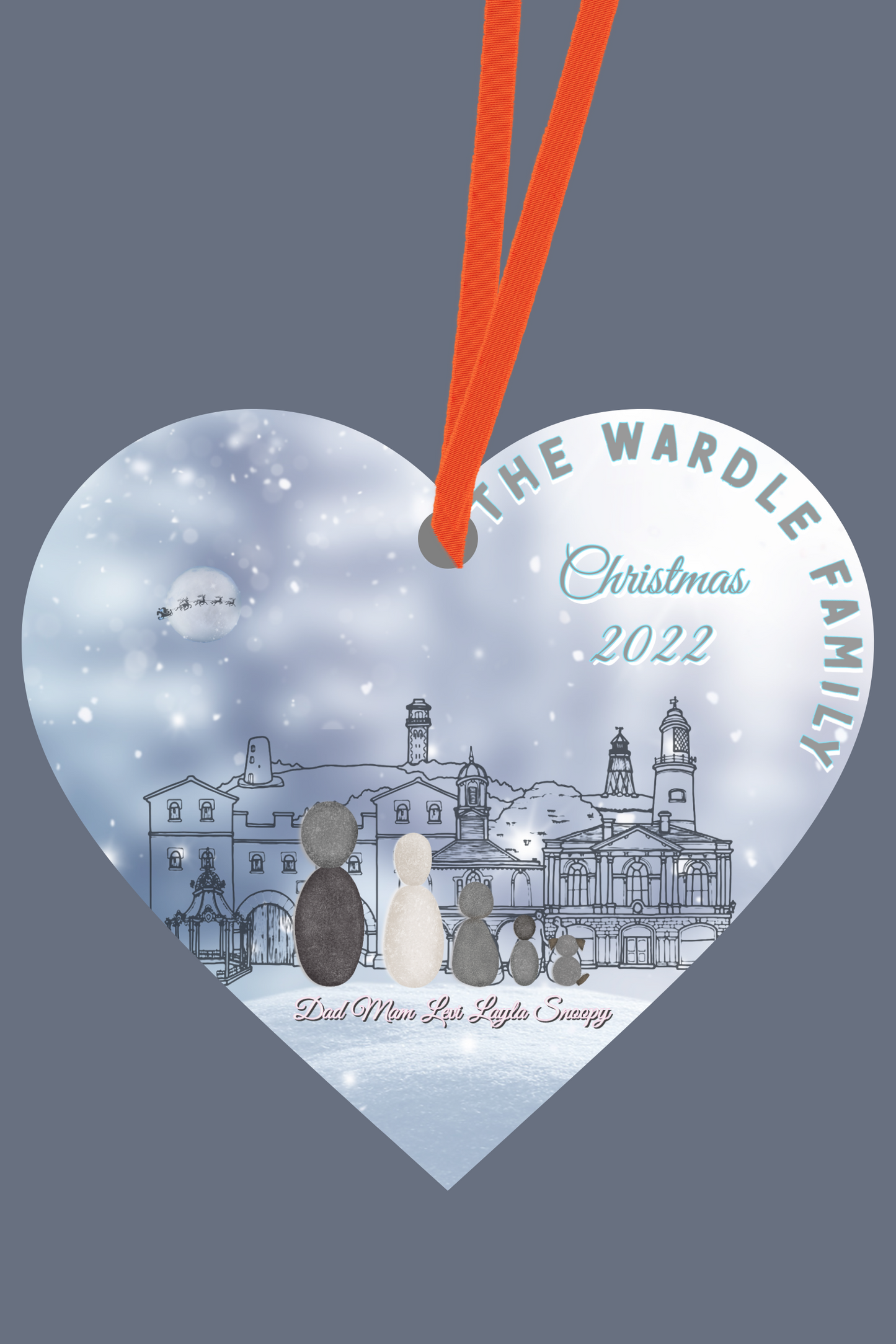 south shields heart bauble