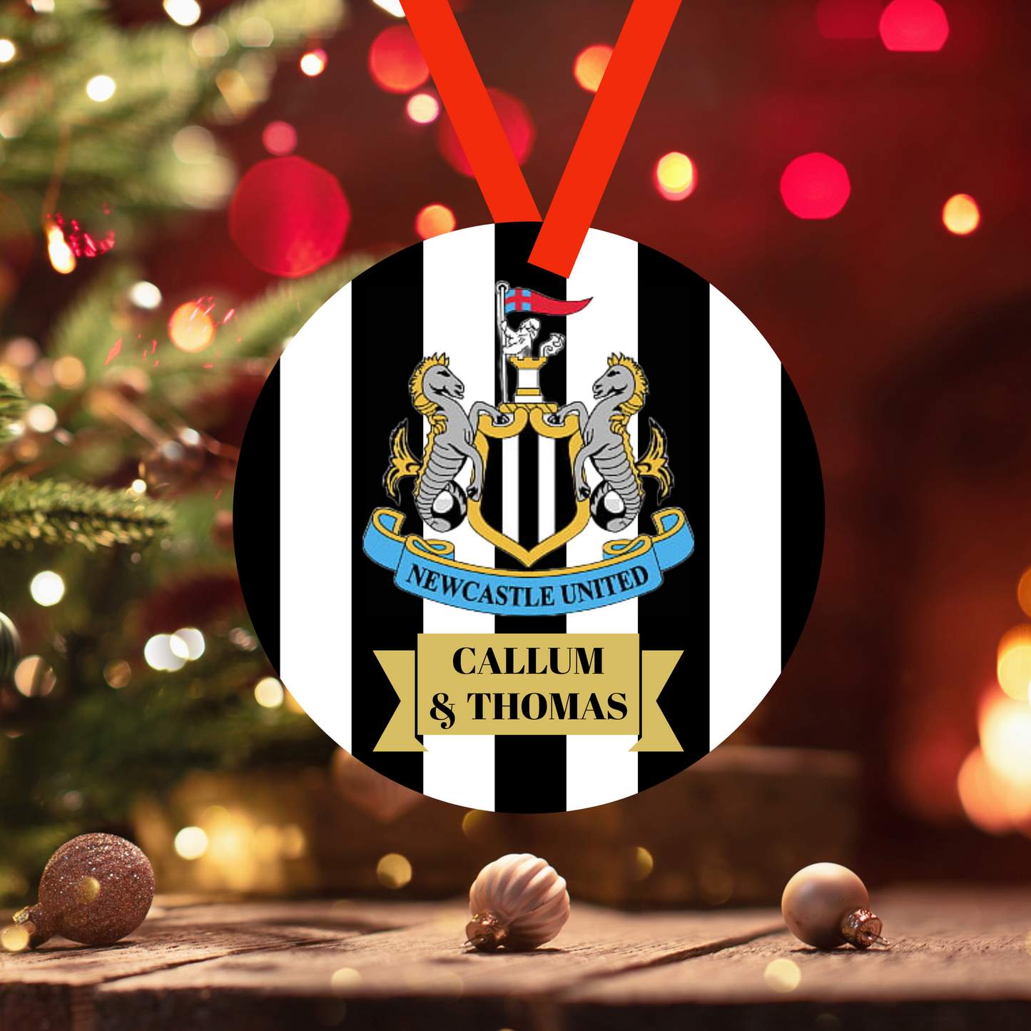 newcastle united christmas bauble
