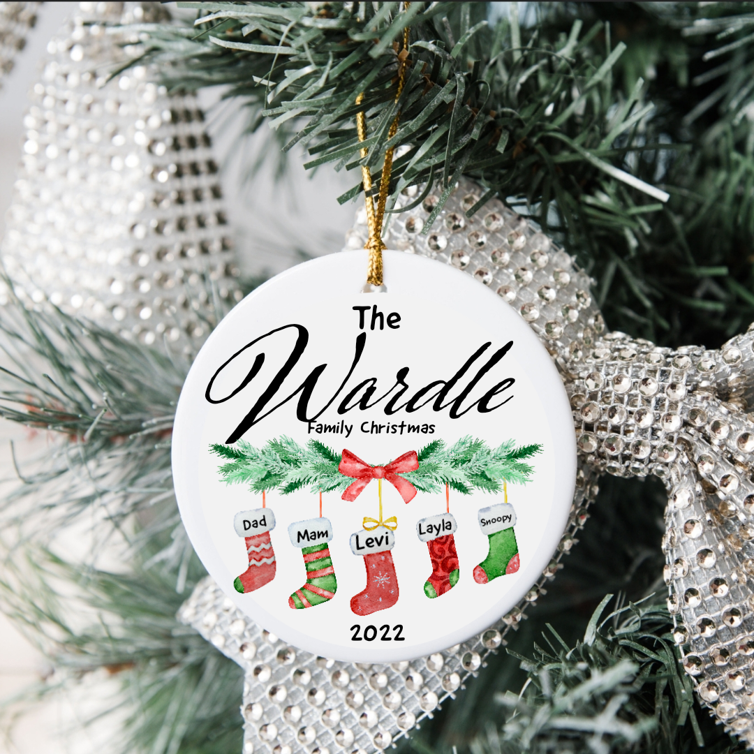 family christmas bauble