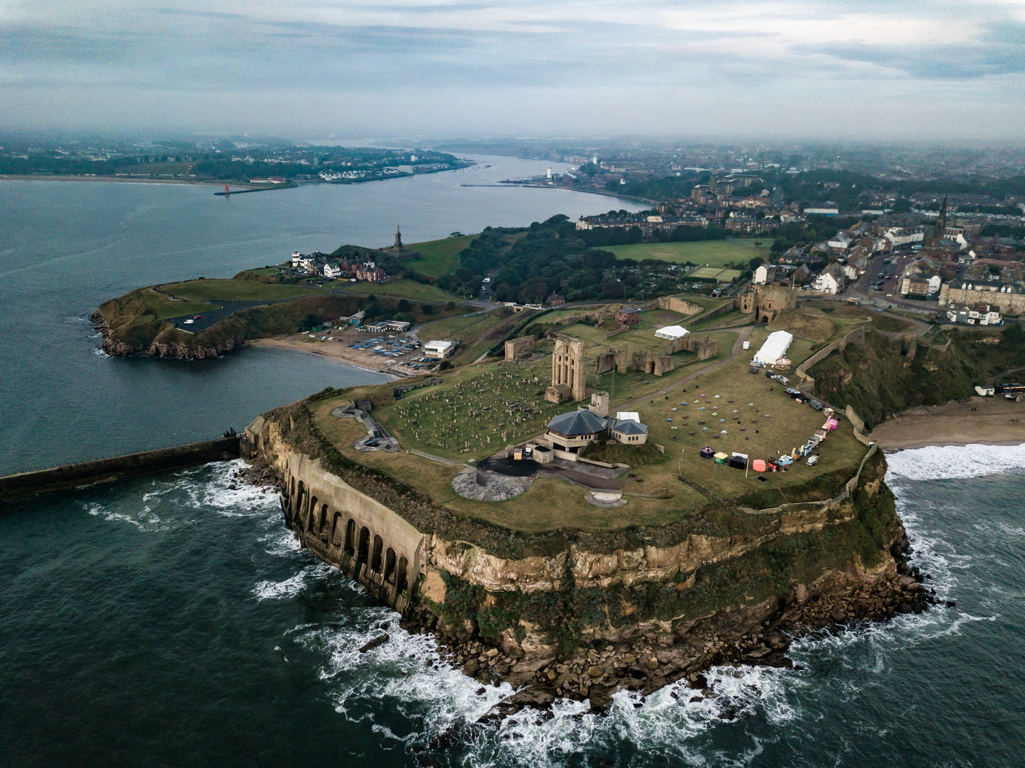 #046 Tynemouth Priory drone shot