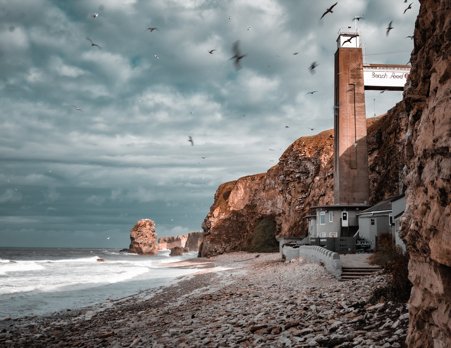 #028 Marsden grotto moody skies
