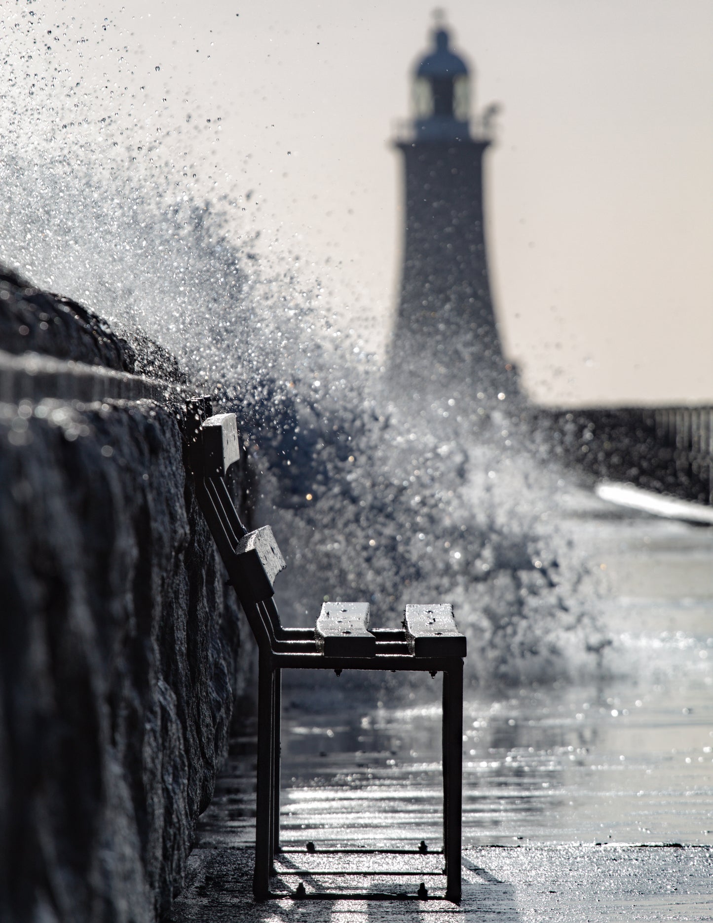 #043 Tynemouth pier storm