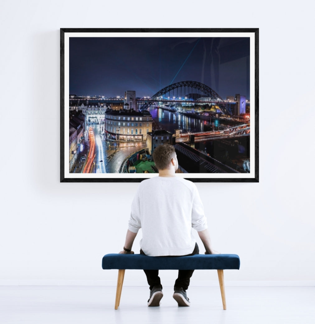 #004 Newcastle upon Tyne laser show,  North East England photography