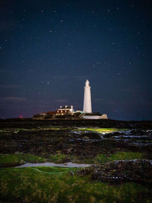 #128 St. Mary's Lighthouse under the stars