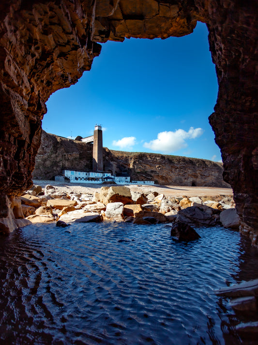 #135 Marsden grotto from inside Marsden rock