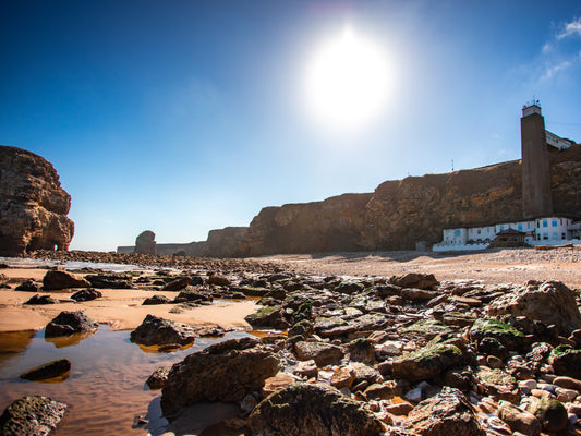 #136 Marsden Bay, rock and grotto.