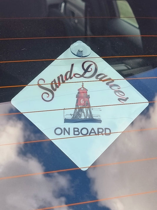 SandDancer on board car window sign