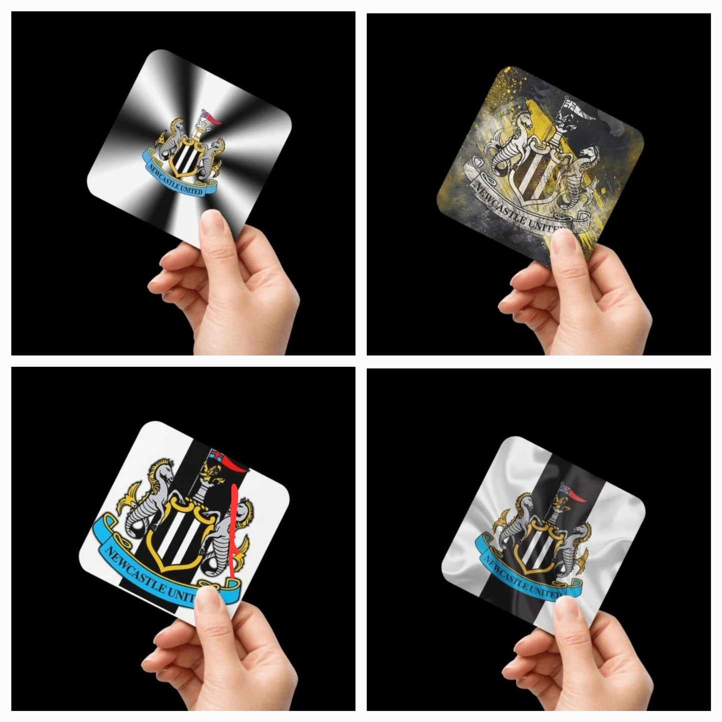 Nufc cork back coaster set of 4