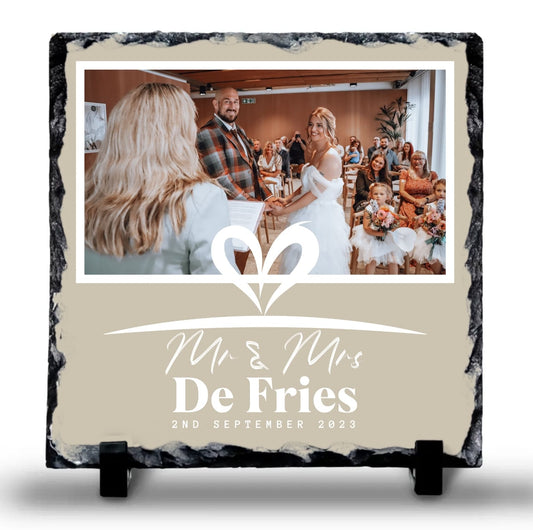 Personalised 20x20cm Photo Slate – Perfect for Any Occasion