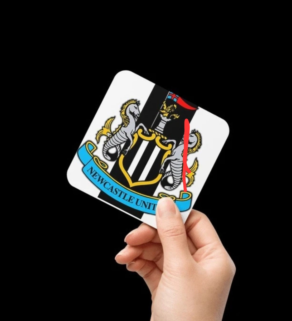 Nufc cork back coaster set of 4