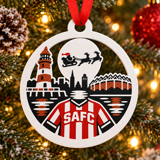 Safc Sunderland Supporters Christmas Tree Bauble 110mm x 4 mm
