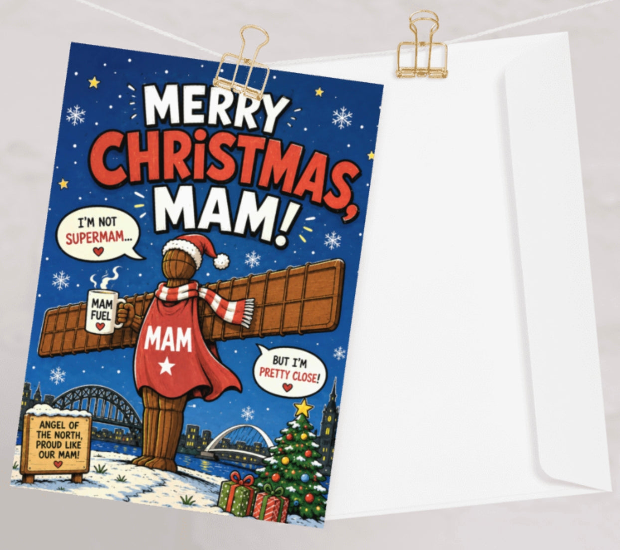 North East themed greetings cards. Mothers day, birthday, Christmas.
