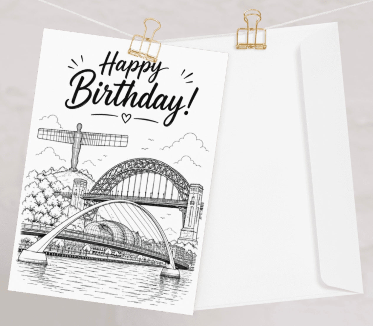 North East themed greetings cards. Mothers day, birthday, Christmas.