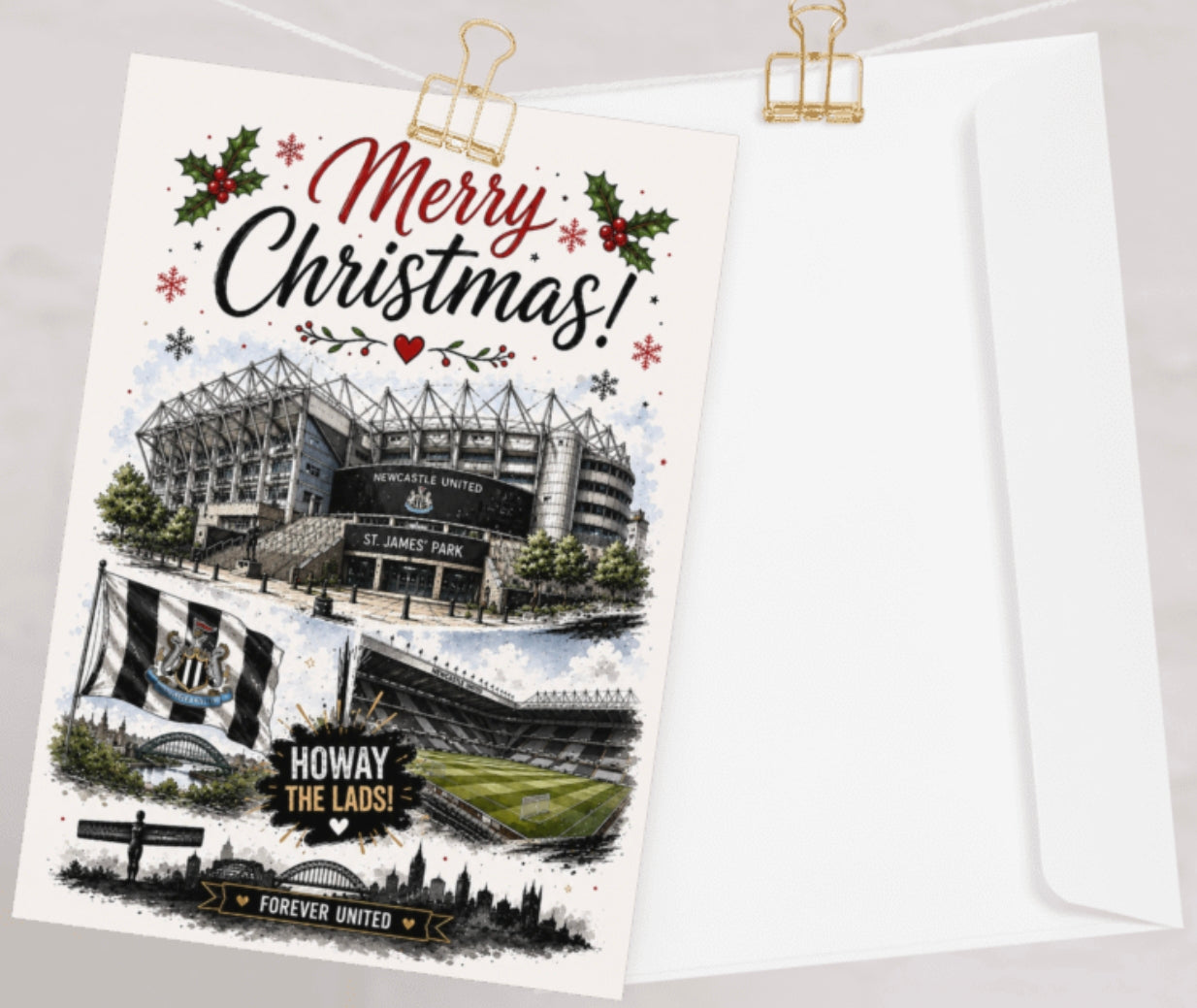 North East themed greetings cards. Mothers day, birthday, Christmas.
