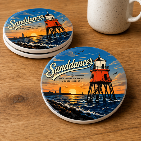 Ceramic coaster sanddancer