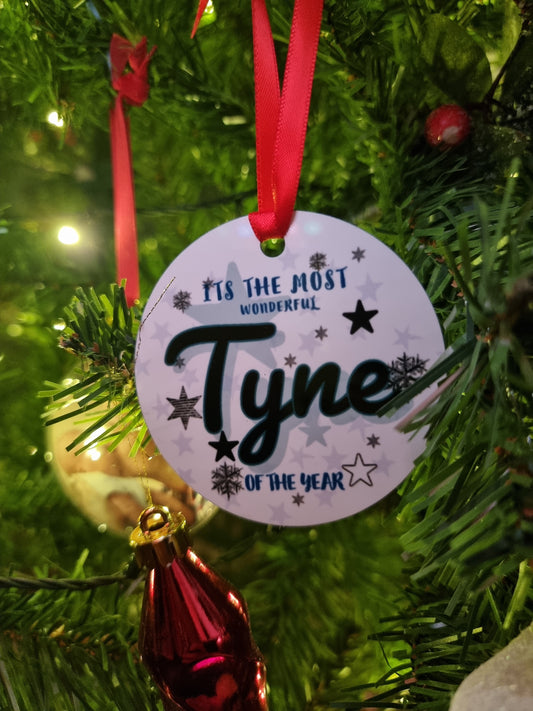 The most wonderful Tyne of the year christmas bauble