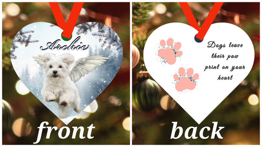 heart late pet bauble