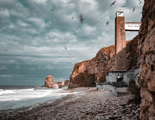 #028 Marsden grotto  moody skies